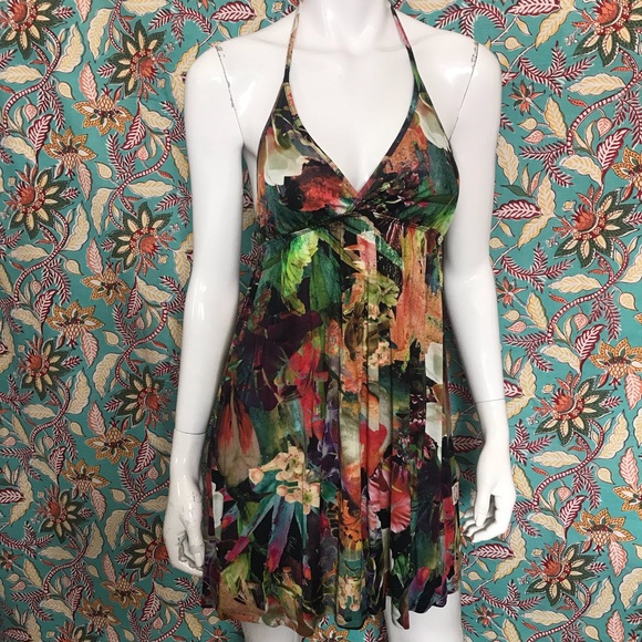 NWOT Colcci Brazilian Designer Tropical Floral Sundress Size Small - Picture 1 of 17